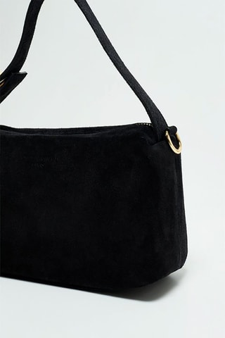 Nubuck Handtas Maria   - Zwart