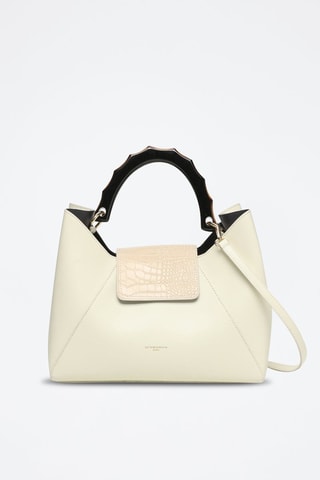 Leren Handtas Ana    - Wit