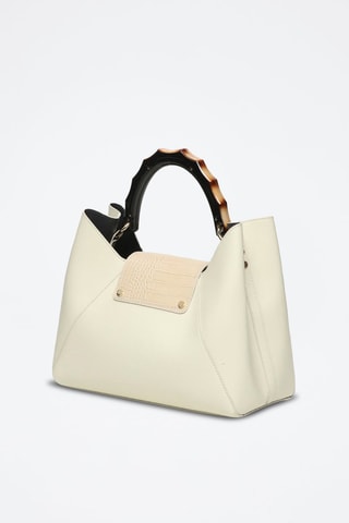 Leren Handtas Ana    - Wit