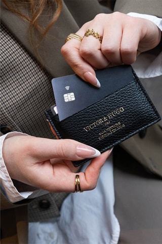 Leren Pasjeshouder Ania   - Zwart