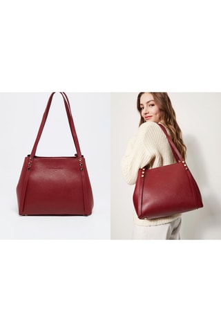 Leren Handtas Yda  - Rood