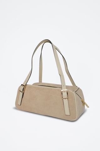 Leren Trendy Handtas Nyxa - Lichtbeige
