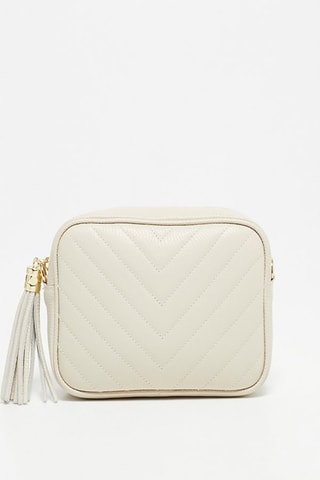 Leren Schoudertas Nat - Beige