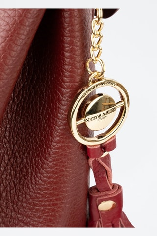 Leren Handtas Bagatelle   - Rood en goudkleurig