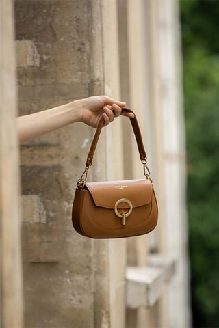 Leren Schoudertas Nour   - Camel