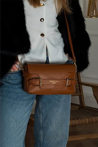 Leren Schoudertas Lyana - Bruin