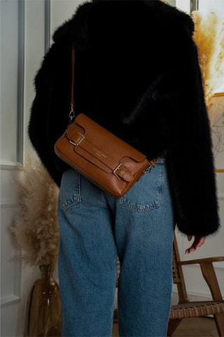 Leren Schoudertas Lyana - Bruin