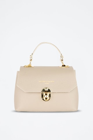 Leren Handtas Florentine   - Beige en goudkleurig