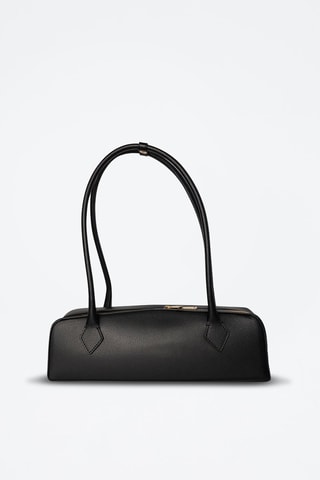 Leren Schouderhandtas Zhora   - Zwart