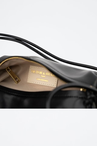 Leren Trendy Handtas Aina - Zwart