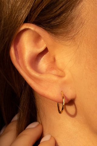 Argolas torcidas - Ouro amarelo