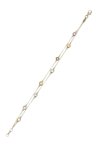 Pulseira Colormix - Ouro amarelo, ametistas, topázios, citrinas e quartzo esfumado