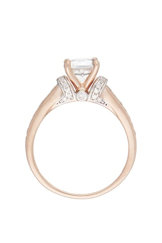 Anel Chera Ouro rosa, diamantes e topázio