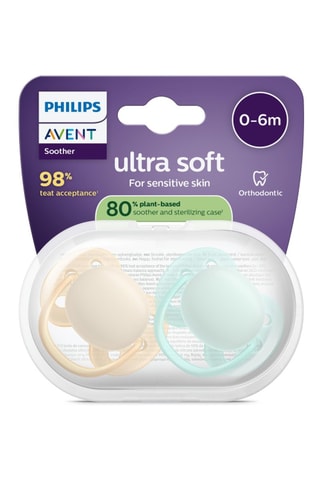 2 x 2 sucettes Ultra Soft - De 0 à 6 mois