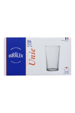 6 taças de vidro temperado  33 cl