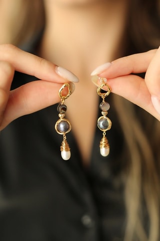 Boucles d’oreilles - Perles de culture et nacre