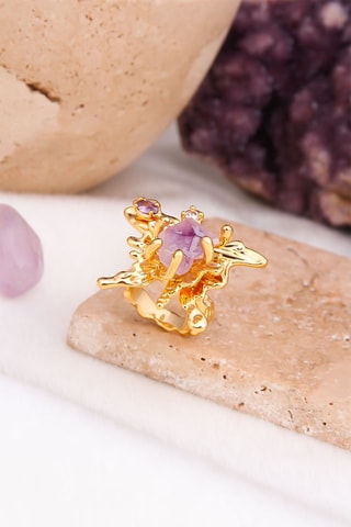 Anillo - Amatista y circones