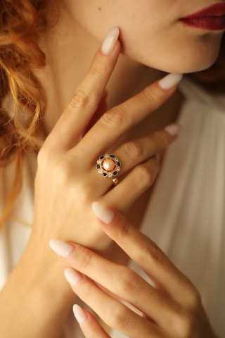 Anillo - Perla cultivada y circones