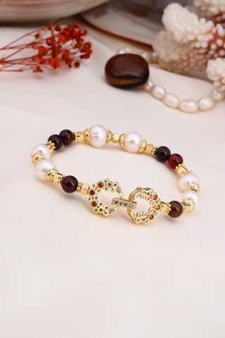 Pulsera - Ágatas y perlas cultivadas