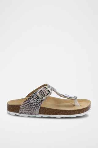 Tongs Rosso - Argenté et marron