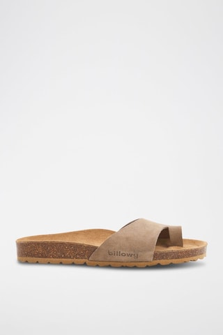 Sandales en nubuck - Marron clair