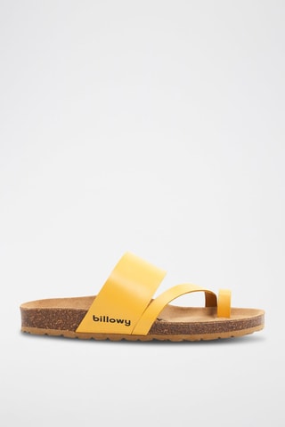 Sandales en cuir - Moutarde