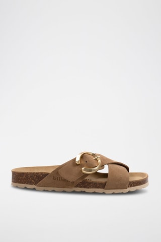 Mules en nubuck - Marron