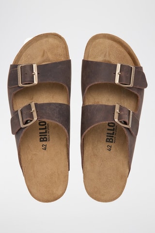 Mules en cuir - Marron