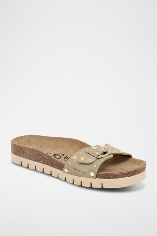 Nubuck Muiltjes - Kaki