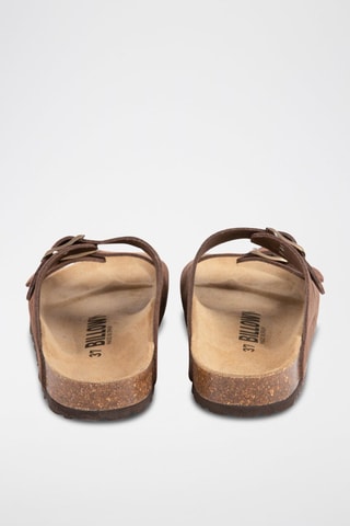 Mules en nubuck - Marron