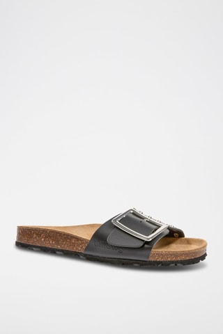 Mules en cuir - Noir