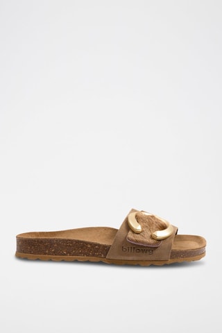 Mules en cuir - Marron clair