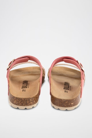 Mules en cuir - Fuchsia