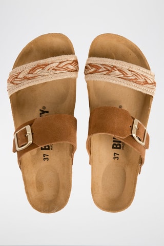 Mules en nubuck - Marron foncé