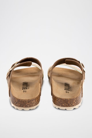 Mules en nubuck - Marron clair