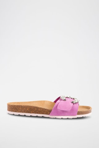 Mules en nubuck Rosso - Mauve