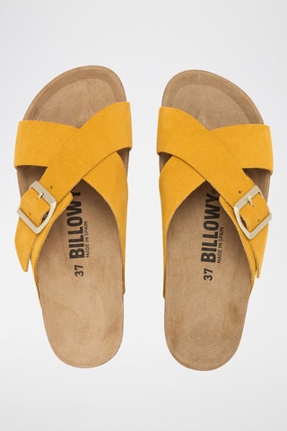 Nubuck Platform Sandalen - Geel