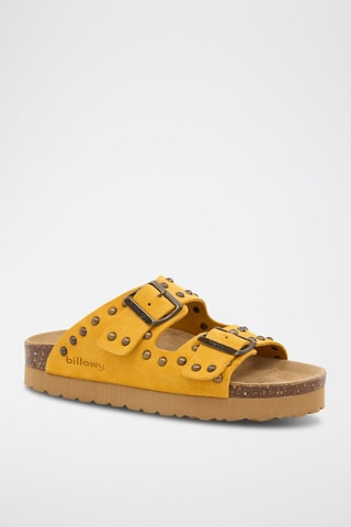 Mules en nubuck - Jaune