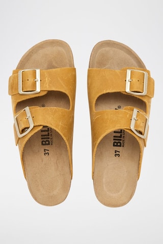 Mules en cuir - Jaune