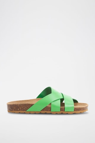 Leren Slippers - Groen