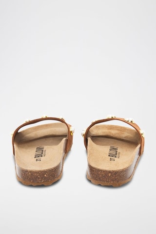 Muiltjes van nubuck - Camel