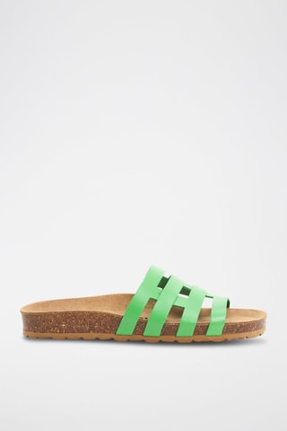 Leren Slippers - Groen