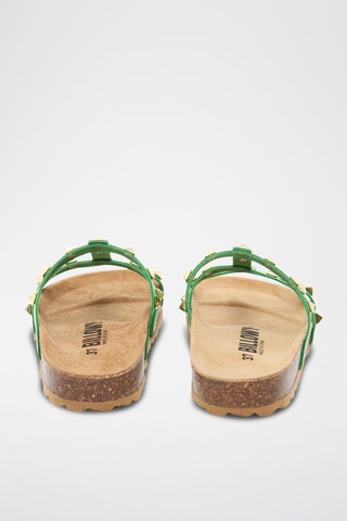 Mules en cuir - Vert