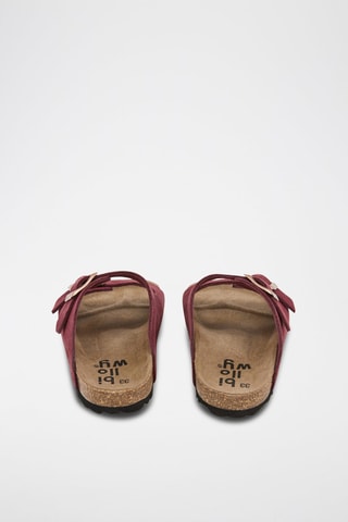 Mules en nubuck - Rouge