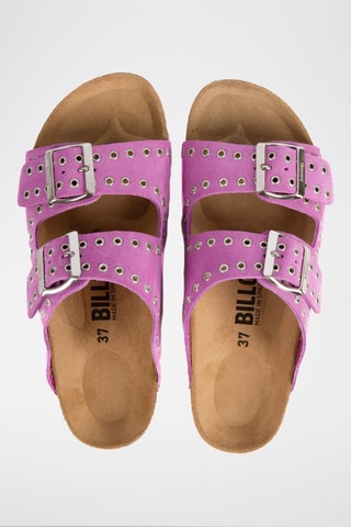 Mules en nubuck - Mauve