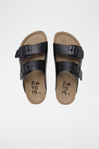 Mules en cuir - Noir