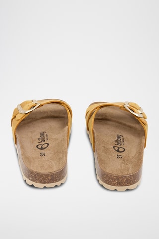 Mules en cuir - Jaune