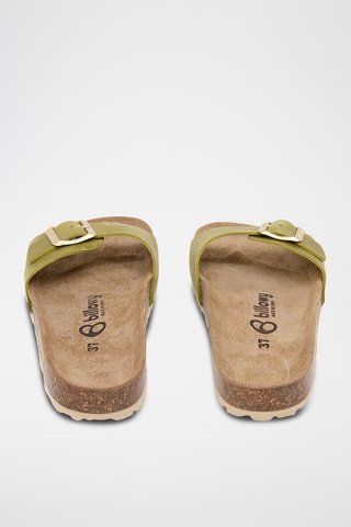 Mules en cuir - Vert