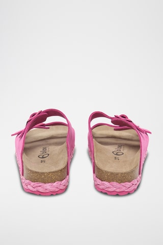 Nubuck Platform Muiltjes - Fuchsia
