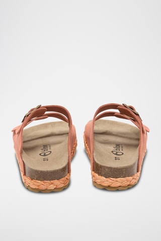 Nubuck Platform Muiltjes - Oranje